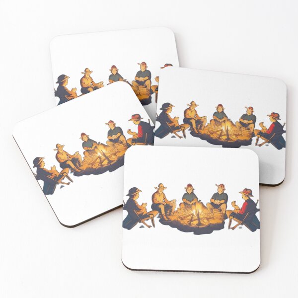 Item preview, A group of campers sits around a campfire 	 designed and sold by noosiionka8.