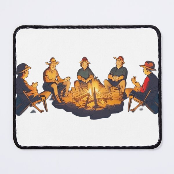 Item preview, A group of campers sits around a campfire designed and sold by noosiionka8.