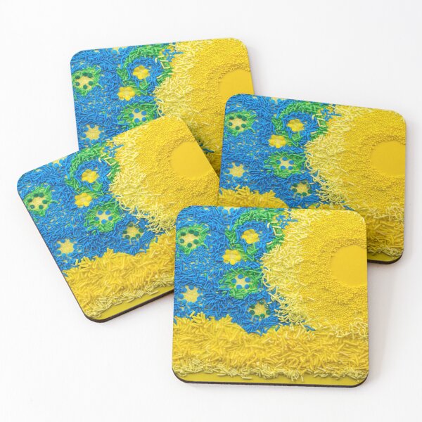 Item preview, Starry yellow moon cake sprinkle sky designed and sold by ArtyBuys.