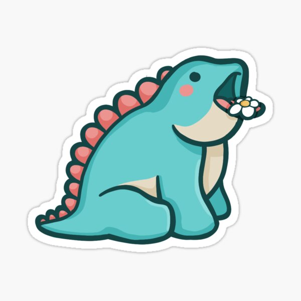 Item preview, Cute stegosaurus giving flower, mlem, Dinosaur designed and sold by hugadino.
