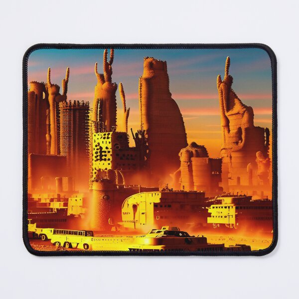 Item preview, A ravaged world of sand dunes and searing heat designed and sold by PixieDustAIArt.