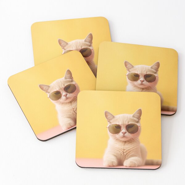 Item preview, Grumpy kitten with sunglasses designed and sold by Polistchuk.