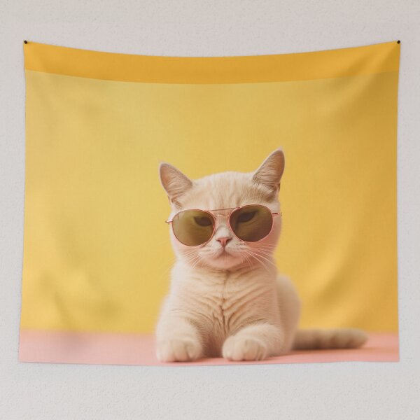 Item preview, Grumpy kitten with sunglasses designed and sold by Polistchuk.