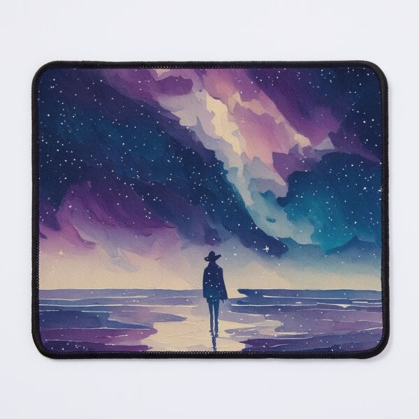 Item preview, Starry Seaside Stroll | Exploring the Serenity of the Universe designed and sold by Polariszero.