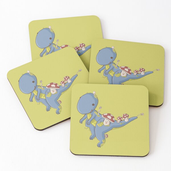 Item preview, Dino with moss and mushrooms designed and sold by Joyful by Sarah.