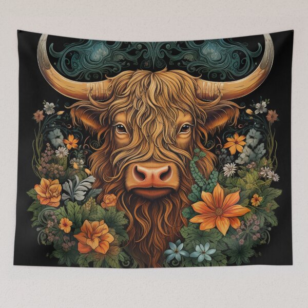 Item preview, Highland cow designed and sold by BloodRubyz.