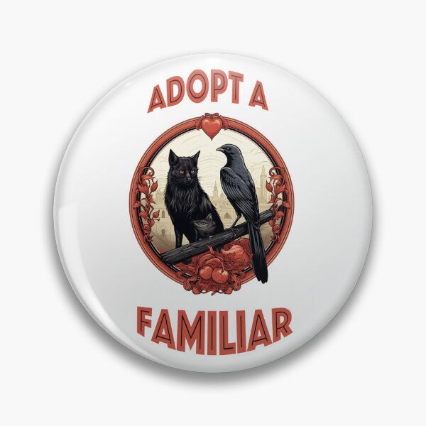 Item preview, Adopt a familiar black cat raven vintage designed and sold by Forest Alchemist.