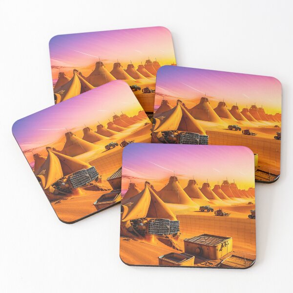 Item preview, A ravaged world of sand dunes and searing heat designed and sold by PixieDustAIArt.