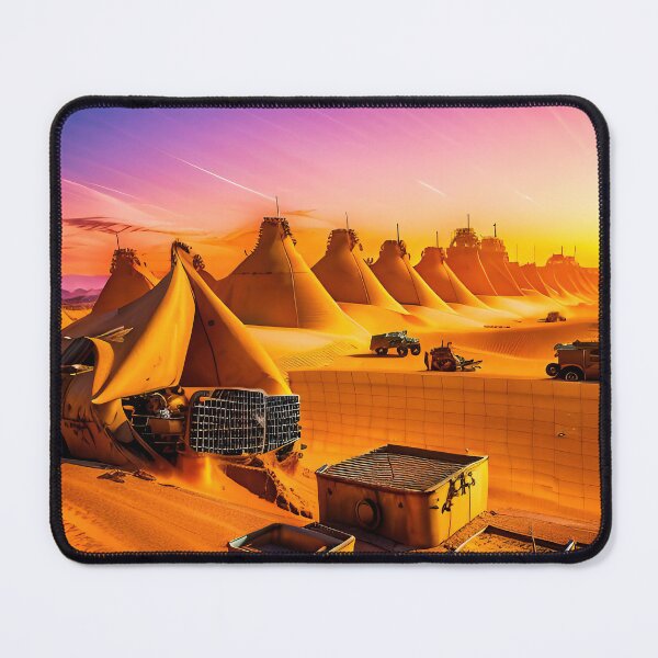 Item preview, A ravaged world of sand dunes and searing heat designed and sold by PixieDustAIArt.