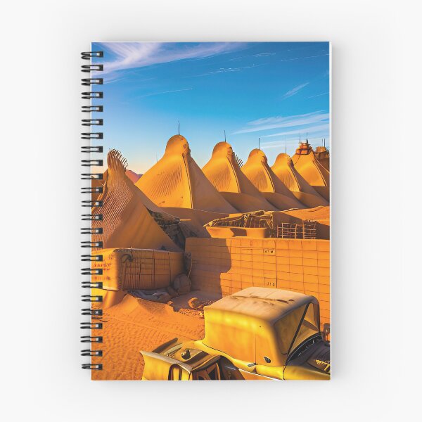 Item preview, A ravaged world of sand dunes and searing heat designed and sold by PixieDustAIArt.