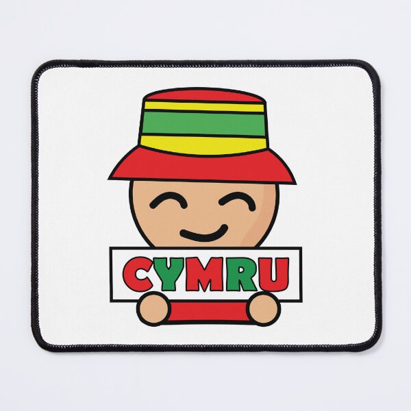 Item preview, Cartoon Wales football fan holding a Cymru sign designed and sold by egogrenade.