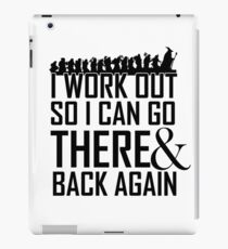 Working out to Go There and Back Again iPad Case/Skin