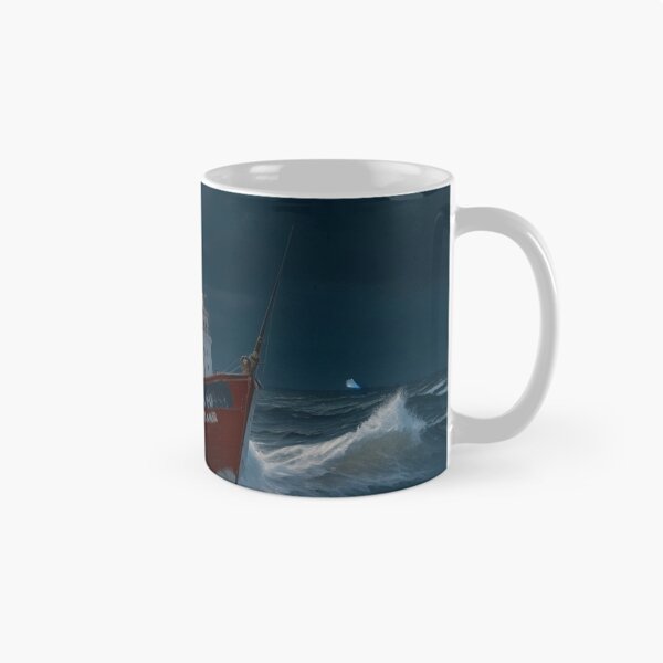 Item preview, Fishing Boat in a Storm Oil Painting Print designed and sold by randomtdesigns.