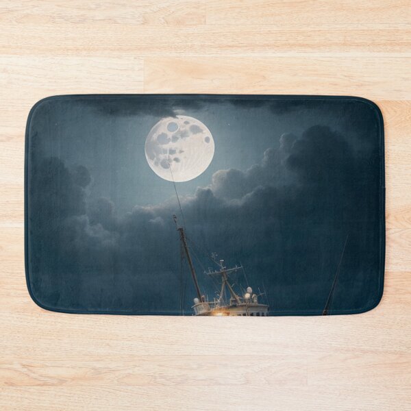 Item preview, Fishing Boat in a Storm Oil Painting Print designed and sold by randomtdesigns.