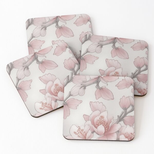 Item preview, Big cherry blossoms pattern designed and sold by GracefulGems.