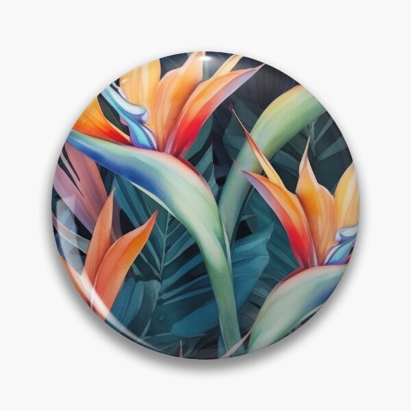 Item preview, Brid of Paradise flower in a painterly style designed and sold by Adriano Carrideo.