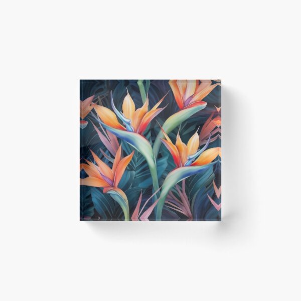Item preview, Brid of Paradise flower in a painterly style designed and sold by Adriano Carrideo.
