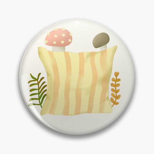 Item preview, Cute pillow and mushrooms cottagecore and hygge sticker by DozyJov designed and sold by DozyJov.