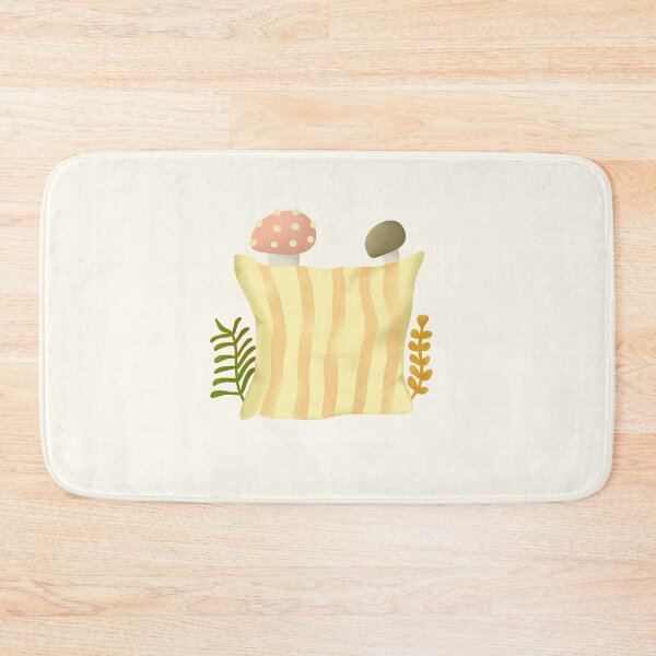 Item preview, Cute pillow and mushrooms cottagecore and hygge sticker by DozyJov designed and sold by DozyJov.