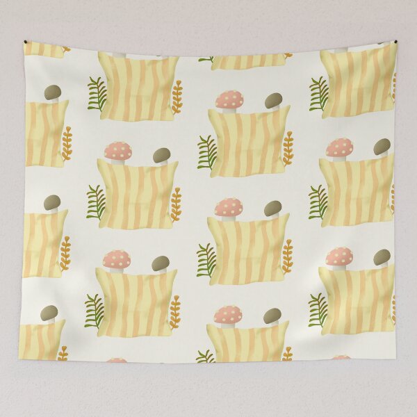 Item preview, Cute pillow and mushrooms cottagecore and hygge sticker by DozyJov designed and sold by DozyJov.