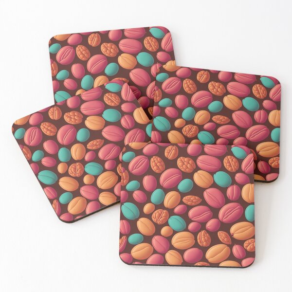 Item preview, Colored Coffee beans Pattern designed and sold by GracefulGems.