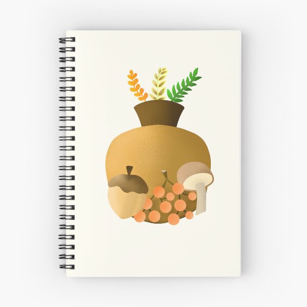 Item preview, Pot vase acorn and mushroom cottagecore and hygge sticker by DozyJov designed and sold by DozyJov.