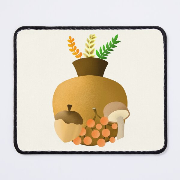 Item preview, Pot vase acorn and mushroom cottagecore and hygge sticker by DozyJov designed and sold by DozyJov.