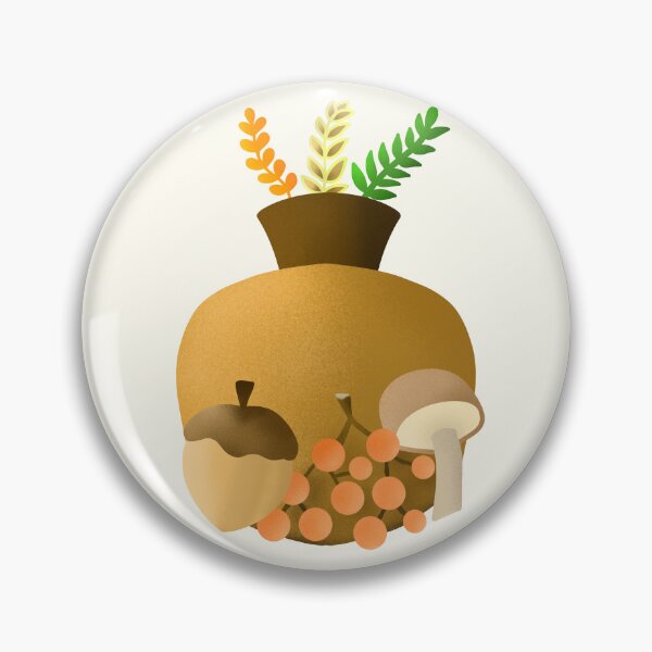 Item preview, Pot vase acorn and mushroom cottagecore and hygge sticker by DozyJov designed and sold by DozyJov.