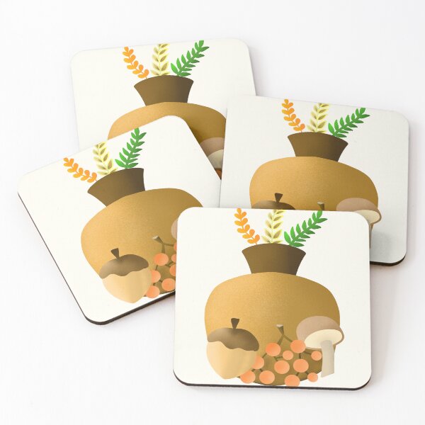 Item preview, Pot vase acorn and mushroom cottagecore and hygge sticker by DozyJov designed and sold by DozyJov.