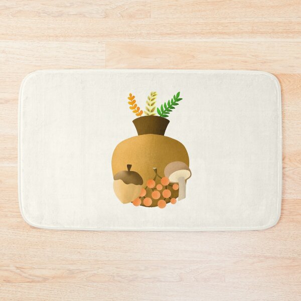 Item preview, Pot vase acorn and mushroom cottagecore and hygge sticker by DozyJov designed and sold by DozyJov.