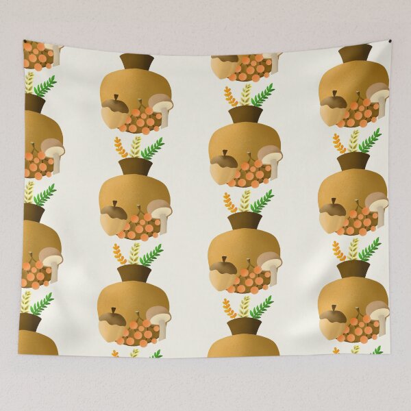 Item preview, Pot vase acorn and mushroom cottagecore and hygge sticker by DozyJov designed and sold by DozyJov.