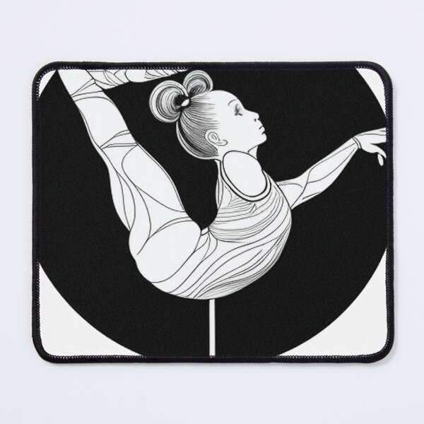Item preview, a gymnast performing an intricate routine on the balance beam 	 designed and sold by valljahemraw.