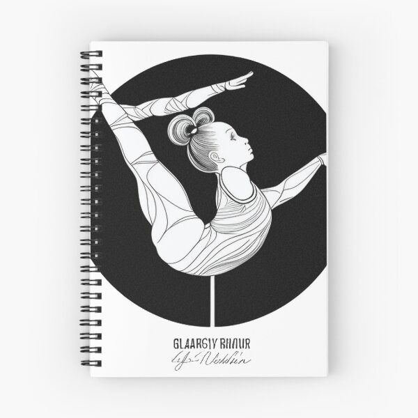 Item preview, a gymnast performing an intricate routine on the balance beam 	 designed and sold by valljahemraw.