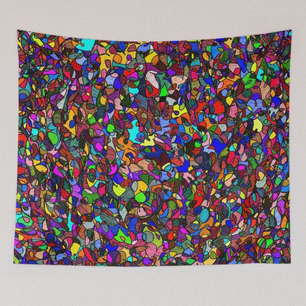 Item preview, Stained Glass Inspired Abstract Colorful Geometric Bright Fun Detailed Rainbow designed and sold by hopecope.