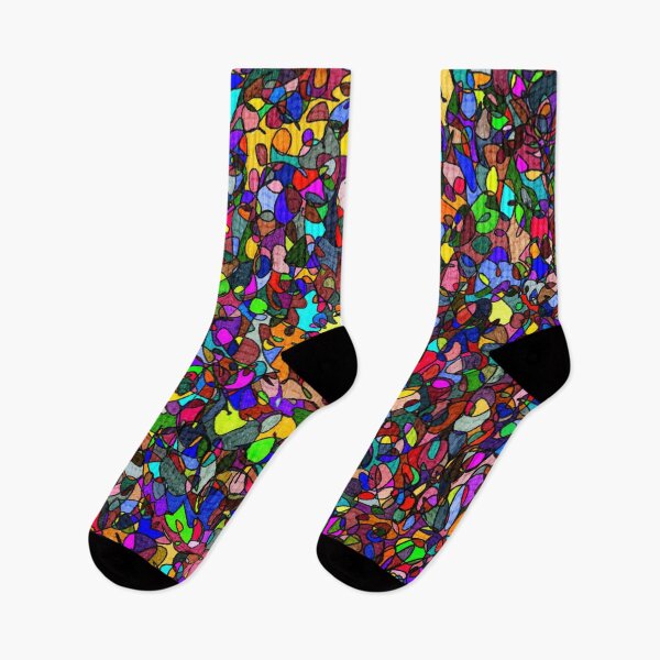 Item preview, Stained Glass Inspired Abstract Colorful Geometric Bright Fun Detailed Rainbow designed and sold by hopecope.