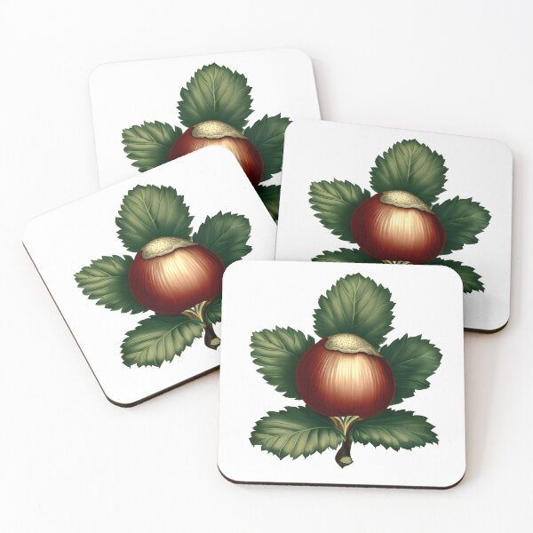 Item preview, Hazel leaf and nut - vintage botanical illustration designed and sold by Edith Leyster.