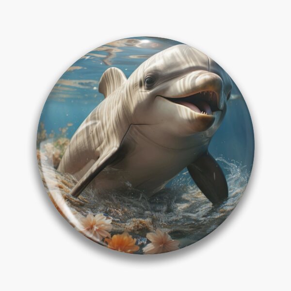 Item preview, Friendly dolphin swimming alongside designed and sold by artumbre.