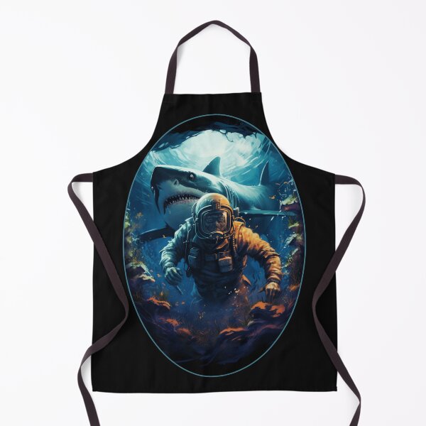 Item preview, A Diver and a Megalodon Shark designed and sold by StudioRedKoala.