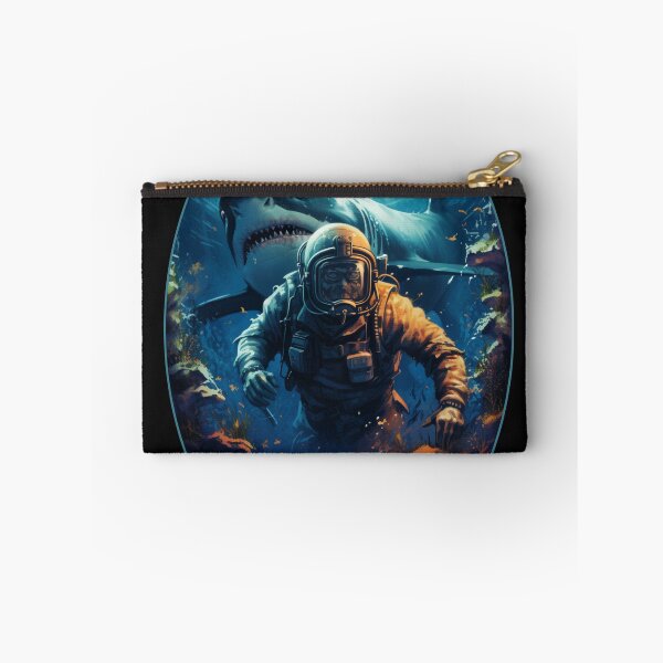 Item preview, A Diver and a Megalodon Shark designed and sold by StudioRedKoala.