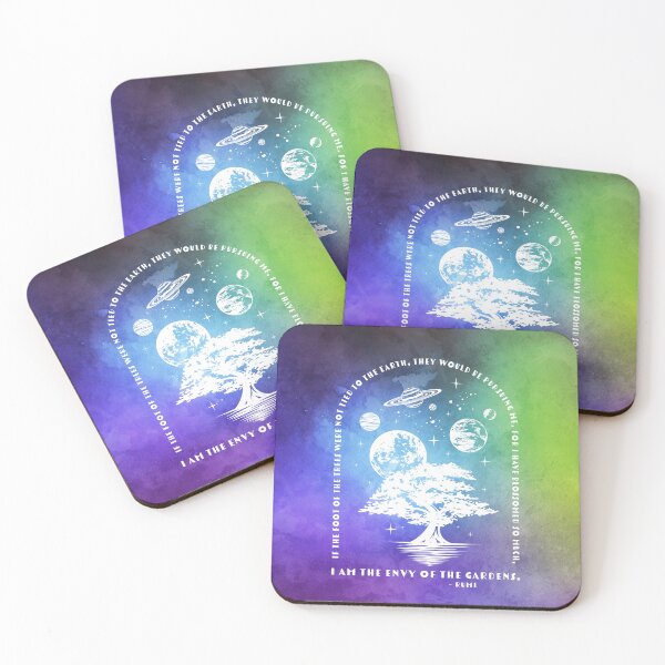 Item preview, Cosmic Aesthetic Rumi Poem on Watercolor - I am the Envy of the Gardens designed and sold by Trish Dish.