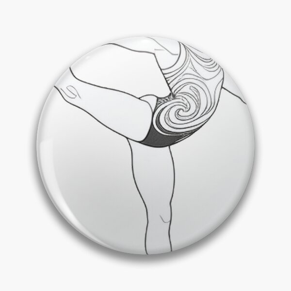 Item preview, a gymnast performing an intricate routine on the balance beam 	 designed and sold by valljahemraw.