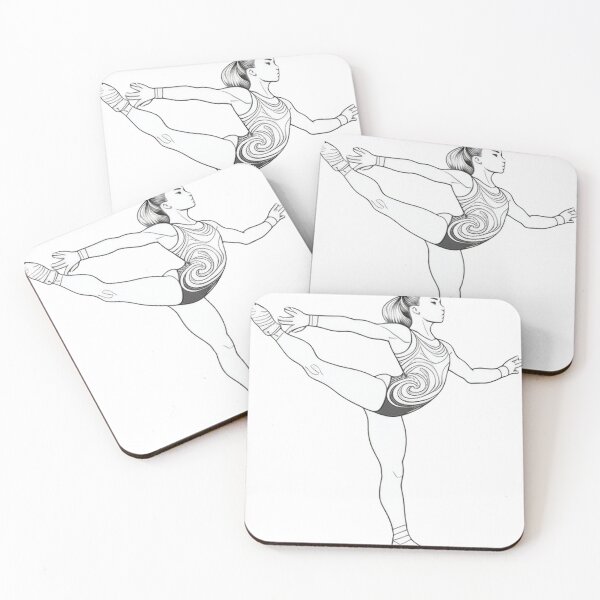 Item preview, a gymnast performing an intricate routine on the balance beam 	 designed and sold by valljahemraw.
