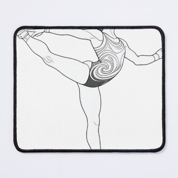 Item preview, a gymnast performing an intricate routine on the balance beam 	 designed and sold by valljahemraw.