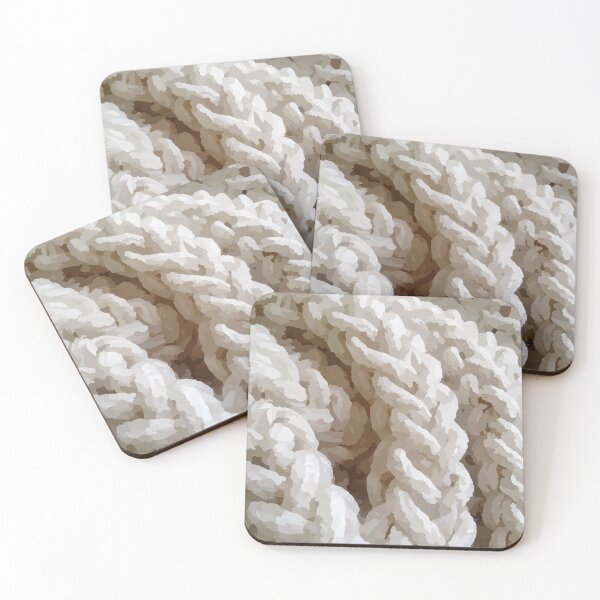 Item preview, Abstract White Rope Digital Image Inspired by Voxel Art designed and sold by ShopWilPrints.