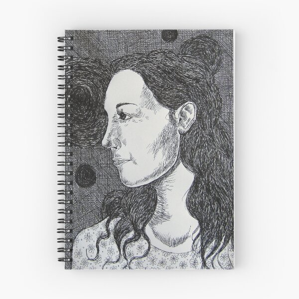 Item preview, Young woman with vortices. Pen on 29.7x42cm paper. designed and sold by crowleyronan123.