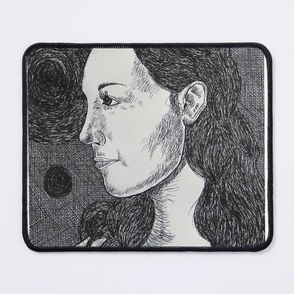 Item preview, Young woman with vortices. Pen on 29.7x42cm paper. designed and sold by crowleyronan123.