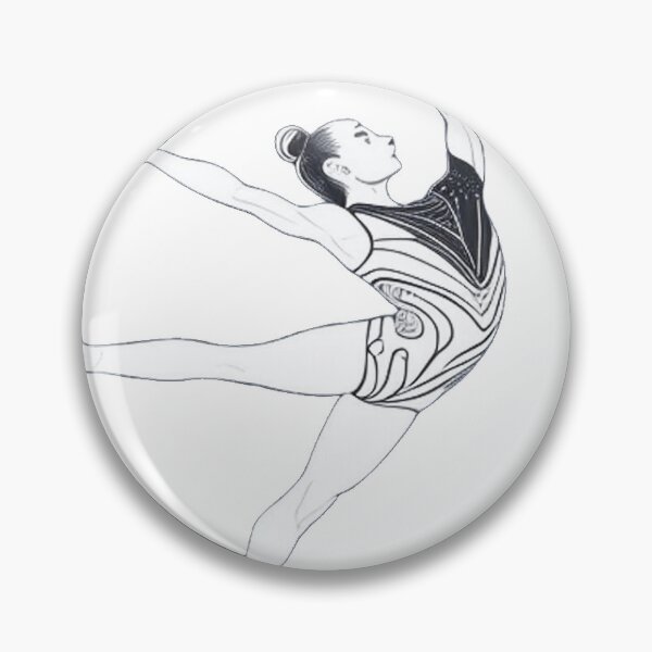 Item preview, a gymnast performing an intricate routine on the balance beam 	 designed and sold by valljahemraw.