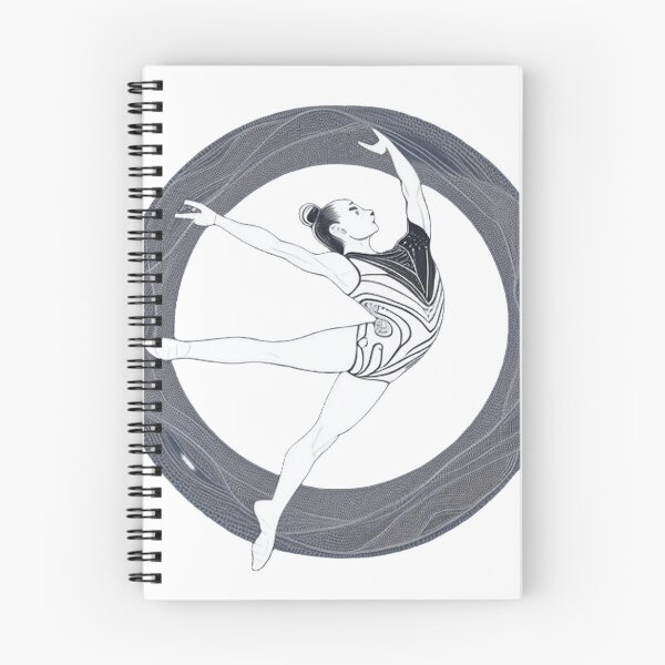 Item preview, a gymnast performing an intricate routine on the balance beam 	 designed and sold by valljahemraw.