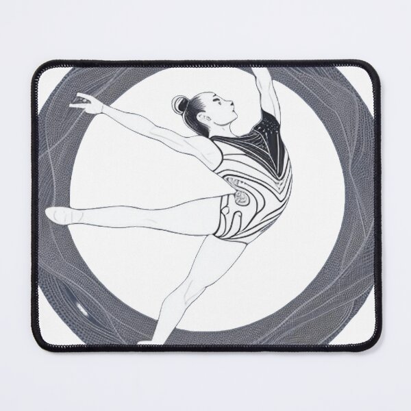 Item preview, a gymnast performing an intricate routine on the balance beam designed and sold by valljahemraw.