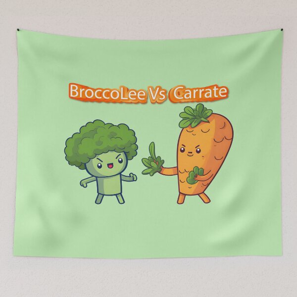 Item preview, Kawaii BroccoLee vs Carrate: Veggies of Fury designed and sold by Monkey-Bar.